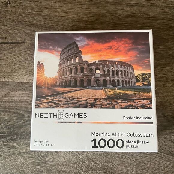 Jigsaw Puzzles 1000 Pieces for Adults -Rome Italy Morning at The Colosseum - Picture 1 of 2